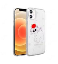 iPhone 11 Kılıf Şeffaf Figürlü Folk Sert Kılıf Sevimli Köpek