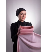 Pudra Pratik Hazır Geçmeli Şal Şifon Boru Boneli 3001_06