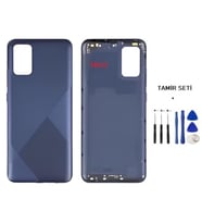 Samsung Galaxy A02S - SM-A025 FULL Kasa Arka Kapak Takım MAVİ - TAMİR SETİ