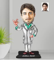 Kişiye Özel Diş Doktoru Erkek Ahşap Biblo-4