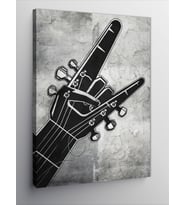 Kanvas Tablo Rock Ve Gitar Sapı