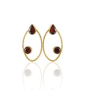 Kadir Jewellery 22 Ayar Altın Kaplama Geometrik Küpe -El İşçiliği Ve Hipoalerjenik Küpe