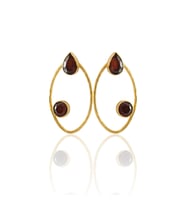 Kadir Jewellery 22 Ayar Altın Kaplama Geometrik Küpe -El İşçiliği Ve Hipoalerjenik Küpe