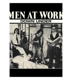 Men At Work "down Under" Avustralya Rock Grubu Klasik Yetmişli Yıllar. Tablo Ahşap Poster Dekoratif