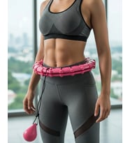 Mey İthalat® Akıllı Hula Hoop Çemberi 24 Parça Ayarlanabilir Mor Halkası