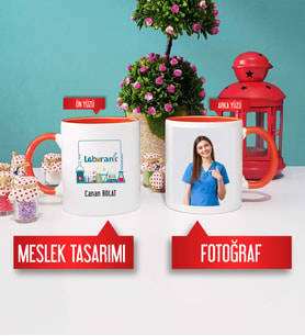 Laborant Kupa Bardak Turuncu Fotoğraflı