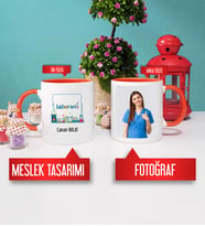 Laborant Kupa Bardak Turuncu Fotoğraflı