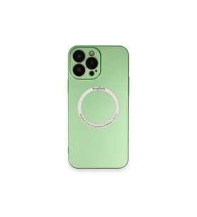 Northcity iPhone 13 Pro ile Uyumlu Magsafe Lens Silikon Kılıf - Yeşil Kamera Korumalı Darbe Emici