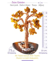 Sertifikalı Baltık Damla Kehribar Doğal Taşı Ağaç (Çok Renkli)