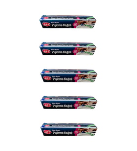 Roll-Up Kayar Bıçaklı Beyaz Yağlı Fırın Tepsi Pişirme Kızartma Kağıdı - 37 Cm. x 40 Metre - 5 Adet