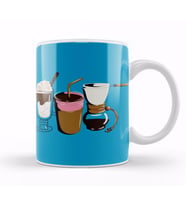 Funny coffee drinKs Art lover Gift Quote   Vintage Retro Rainbow Style Kupa Bardak Porselen