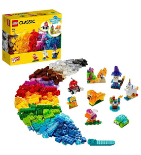 Lego 500 Parça Classic Yaratıcı Şeffaf Yapım Parçaları - Mavi Su Dünyası (Çok Renkli)