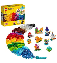 Lego 500 Parça Classic Yaratıcı Şeffaf Yapım Parçaları - Mavi Su Dünyası (Çok Renkli)