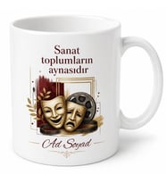 Sanat Kültür Tiyatro Sinema Sergi Temalı Özel Tasarım Porselen Kupa Bardak Hediye