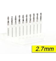 PCB Mikro Karbür CNC Matkap Ucu 10lu Set 2,70mm Tungsten 18 Shank