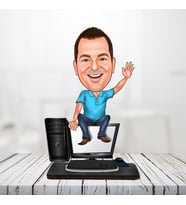 Kişiye Özel Karikatür Biblo BİLGİSAYAR ADAM