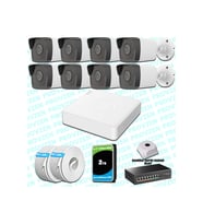 Provzen Hikvision 8 IP Kameralı 4MP 1440P Mikrofonlu Güvenlik Kamerası