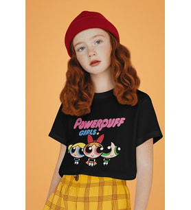 The Power Puff Girls Baskılı Unisex Çizgi Film Çocuk Tişört (1-12 Yaş)