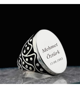 Kişiye Özel Tasarımlı Oval 925 Ayar Gümüş Yüzük