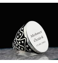 Kişiye Özel Tasarımlı Oval 925 Ayar Gümüş Yüzük