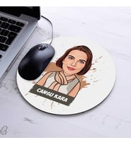 Kişiye Özel Karikatürlü Kadına Hediye Mousepad