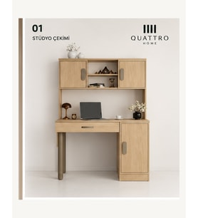 ZIRO KİTAPLIKLI ÇALIŞMA MASASI- %100 MDF
