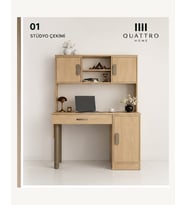 ZIRO KİTAPLIKLI ÇALIŞMA MASASI- %100 MDF