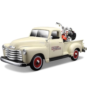Maisto 1950 Chevrolet 3100 Pickup 1/25 / 2001 FLSTS Heritage Springer 1/24 Model Araba