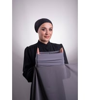 Füme Pratik Hazır Geçmeli Şal Şifon Boru Boneli 3001_25
