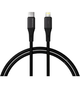 Type C-Lightning Uyumlu, 27Watt PD Hızlı Şarj Kablosu, Wahoo (1Ad x 1Metre Siyah)