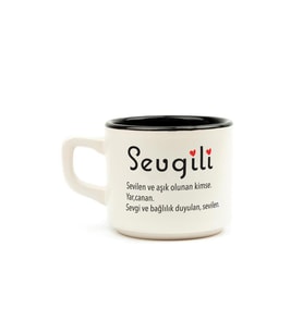 Sevgili Baskılı Siyah Venüs Kupa