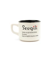 Sevgili Baskılı Siyah Venüs Kupa