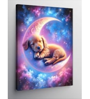 Kanvas Tablo Hilal Ve Yavru Köpek