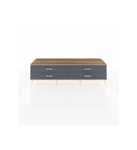 Hyperion TV Ünitesi 4 Çekmeceli  176x44x51 Çam-Çam/Antrasit
