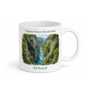 Yenice Şeker Kanyonu Karabük Doğa Hatırası Çay Kupası Hediye Bardak