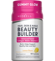 Hair, Skin & Nails Beauty Builder 60 Gummies │ Collagen + Biotin + Vitamin C Lemon Flavor