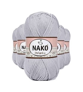 5 Adet Pırlanta Amigurumi El Örgü İpi Yünü Açık Gri 130