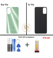 Reeder Vida Seti + Yapıştırıcı S19 Max Pro S Yeşil Yapıştırıcı B-7000 Yapıştırıcı Vida Seti Arka Kapak Arka Cam Batarya Kapağı Lazer Kesim Kapak Pil Kapağı Back Cover
