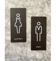 Bitter Serisi Dikey Kadın&Erkek WC Yönlendirme Levha Seti