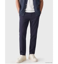 LCW ECO Lacivert Regular Fit Keten Görünümlü Erkek Chino Pantolon