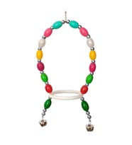 Renkli Boncuklu Oval Papağan Salıncağı 13-22 cm Renkli