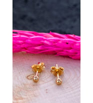 14 Ayar Altın Küpe Güverse Mini Top Küpe 1,5 Mm Çapında