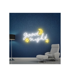 Good Nıght Yazılı ve Şekilli Neon Tabela