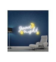 Good Nıght Yazılı ve Şekilli Neon Tabela