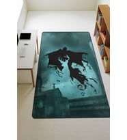Modern Desenli Dijital Baskı Kaymaz Taban Çocuk ve Genç Odası Halısı H0764