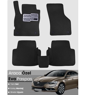 RENAULT TALİSMAN (2015-2022) Uyumlu EVA Paspas Tam Set–Oto Paspas,Araca Özel,Kolay Montaj