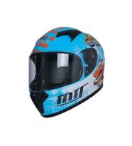 Motosiklet ve Bisiklet Mini Çocuk Kaskı Full Face Ce Sertifikalı Child Motor Kask Blue (Mavi)