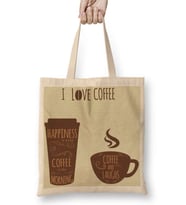 I Love Coffe Bez Çanta Uzun Saplı