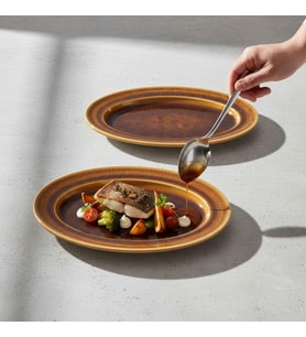 GÜRAL PORSELEN Güral 2 Adet 29 Cm Kayık Tabak Reaktif Saura 137