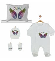 Pia Baby Gl 2207 İsme Özel Yastık Tulum Set